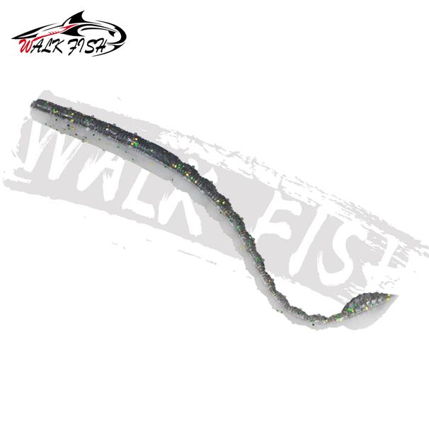 WALK FISH 10PCS 110mm 2.2g Soft Lures Flatworm Floating Soft Bug Artificial Bait Bass Fish Tackle Fishing Lure Sea Fishing Trout_desvips.com