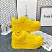 2025 New European Style Rivet Thick-Soled White Sneakers Genuine Leather Platform For Women Petite Height-Increasing_desvips.com