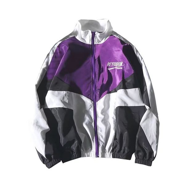 European And American Street Style Men's Hip-hop Harajuku Color-blocked 2024 Spring/autumn Unisex Sports Windbreaker_desvips.com