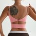 One Piece Yoga Top Vest Backless Fitness Sports Bra For Running Training Pilates_desvips.com