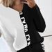 trendy women's sportswear set for spring and autumn casual, youthful, versatile, loosefitting sweatshirt and sweatpants twopiece set_desvips.com