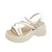soled New Thick Women's 2024 Summer Fashion One E Buckle Fairy Paired With Skirt Height Sandalse Buckl Paird Hight_desvips.com