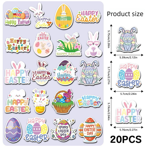 20 Pieces Of Easter Egg Refrigerator, Cartoon Atmosphere Magnets, Holiday Creative Decoration Pegboard Magnetic_desvips.com