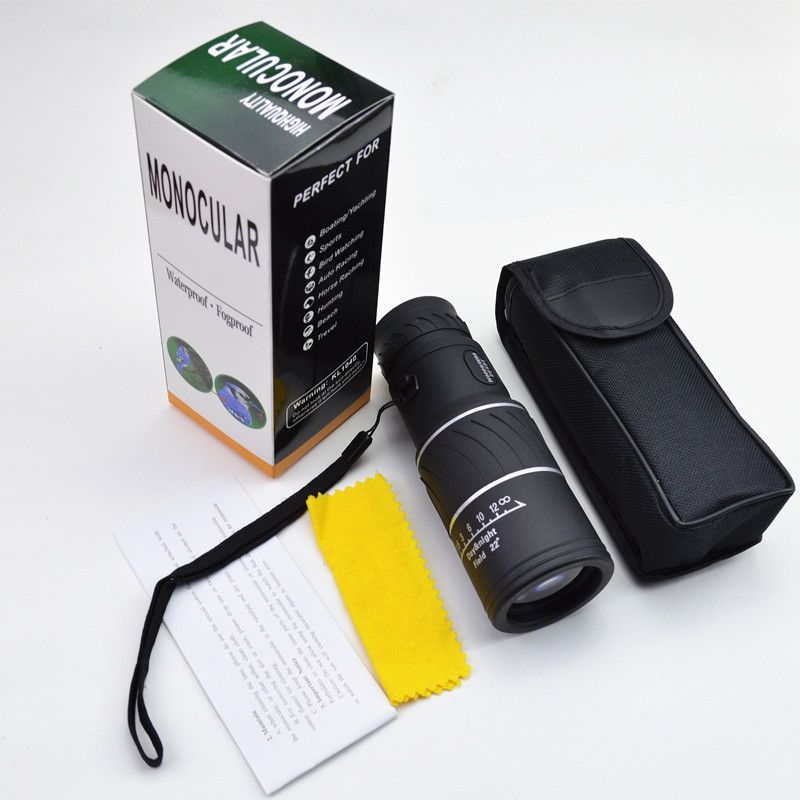 16X52 Green Film Glass Prism Version High Power Dual Adjustment Monocular Full Optical HD Telescope_desvips.com