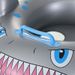 1pc Thickened PVC Silvery Shark Swimming Ring, Inflatable Water Floating Mount Swimming Circle_desvips.com