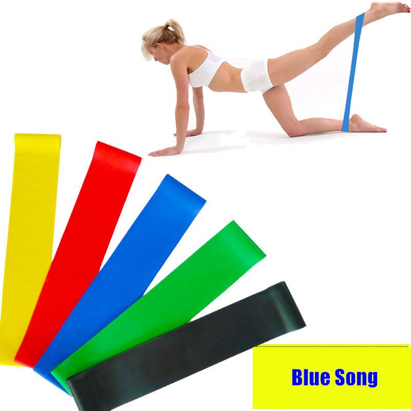 Multifunctional Latex Fitness Yoga Rope 5-Piece Set O-Type Resistance Bands_desvips.com
