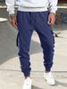 Mens Casual Spring Autumn Sweatpants Drawstring Solid Color Workout Long Pants Fashion Gym Trousers With Pockets_desvips.com