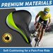 ROCKBROS Bicycle Saddle Ergonomic PU Saddle Shock Absorption For City Bike Road Bike_desvips.com