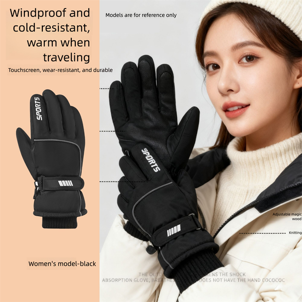 women's leather gloves winter cycling gloves, p insulation, thin leather gloves winter plus fce fashion gloves_desvips.com