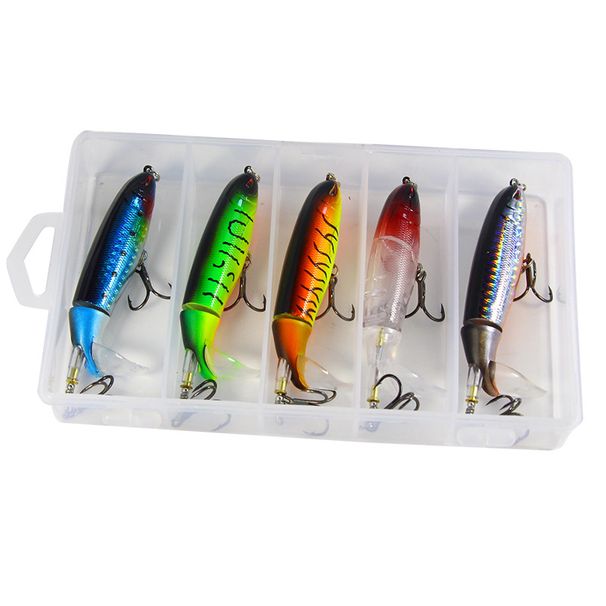 Hot Lure Bait Set Tractor Pencil Rotating Hard Bait 13g Tractor 5 Colors Set Color Optional_desvips.com