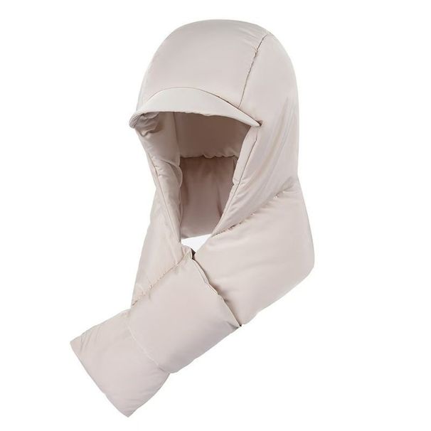 New Winter Scarf Down Combo, Popular In Europe, America, And Korea On Amazon, Outdoor Warm Hiking Hat_desvips.com