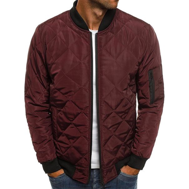 Winter New Men's Baseball Collar Mesh Pressed Lightweight Jacket Vintage Flight Casual Long Sleeve_desvips.com