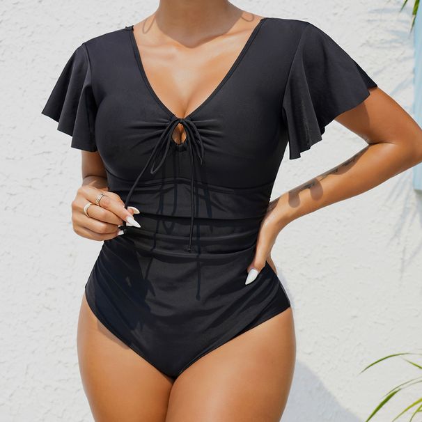 New One-piece Spa Swimsuit For Women Conservative Belly Cover To Slim Beach_desvips.com