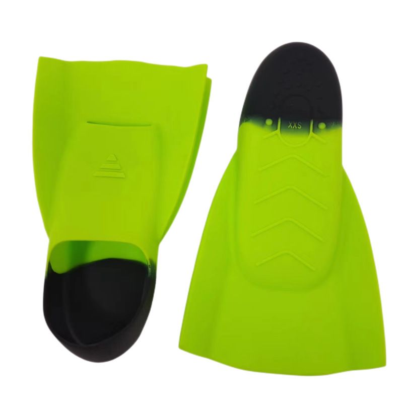 Outdoor swimming fins Men's and women's free breaststroke silicone short fins Adult children professional lightweight diving training fins_desvips.com