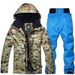 New Men's Snowboarding Suit Winter Outdoor Warm Thickened Camouflage Ski Jacket And Pants_desvips.com