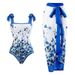 bikini Spa Resort Plus Size Vintage Print One-piece Bikini For Women_desvips.com