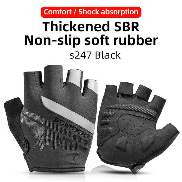 Cycling Men's Gloves Spring Autumn Bike Cycling Gloves Sports Half Finger Outdoor Bicycle Riding Mittens S247 Series_desvips.com