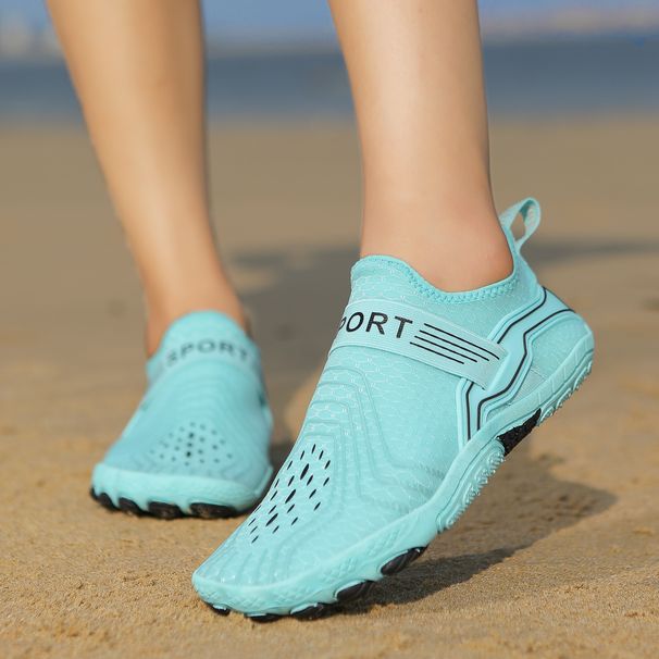 Unisex Quick-Dry Water Shoes With Adjustable Hook & Loop Strap - Breathable Mesh For Beach, Surfing & Hiking | Anti-Slip Rubber Sole_desvips.com