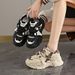 Platform 2025 Spring Summer White Sneakers Mesh Breathable Thick Height Increasing Soft Sole Versatile Casual Sports_desvips.com