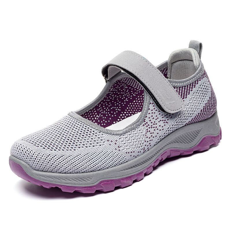 Women's shoes Breathable light comfortable casual shoes flying woven shoes_desvips.com
