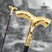 Golden Flowing Lines Luxury Fashion Cosplay Stick Party Cane Elegant Crosier Knob Walking Stick Performance Stage Cane 92cm_desvips.com