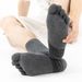 Pairs Man Short Toe Sport Compression Cotton Sweat-Absorbing Badminton Tennis Bike Run Basketball 5 Finger Travel Socks_desvips.com
