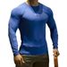 Men's Clothing bottoming men's high elastic spring and autumn sports running long sleeved T shirt fitness mountaineering tide_desvips.com