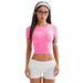 Quick Drying Yoga Top Women's Ruffled Fit Sports T-Shirt For Running Pilates Fitness - Versatile Workout Tank Top_desvips.com