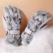 Tie-dye Ski Women In Winter, With Fleece Lining, Thick, Cold-proof, Windproof, Waterproof, Touch-screen, Men's Cycling Warm Gloves_desvips.com