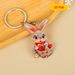 Cross-border Easter 2D Flat Acrylic Multi-diamond Bunny Decorative Pendant For Car Rearview Mirror And Backpack_desvips.com