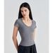 Comfortable Sports Short Sleeve Women's Skin-Friendly Barely-There Casual T-Shirt Yoga Wear High-End Waist-Slimming_desvips.com