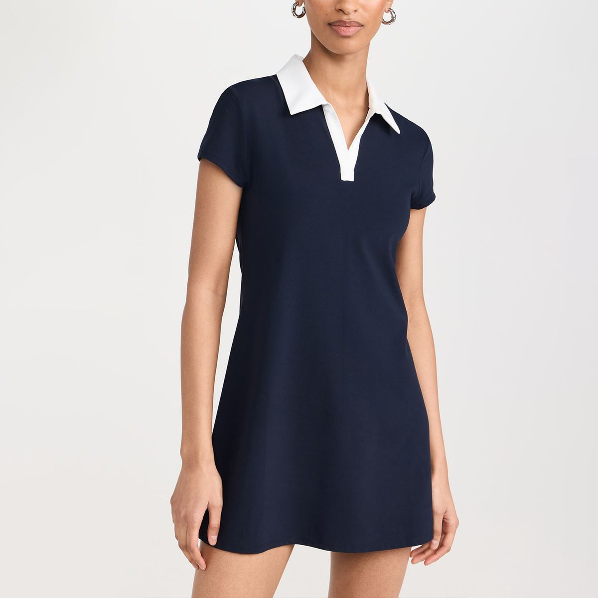 001 Cross-Border European And American Polo Collar One-Piece Tennis Skirt For Women Quick-Dry Breathable Waist-Cinching_desvips.com