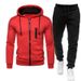 New Spring And Autumn Cardigan Zipper Hooded Sweatshirt Set Comfortable Casual Sports Solid Color Men's Sweatpants_desvips.com