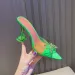 2024 Trendy Rhinestones Bowknot Women's Sandals - Red Hot PVC Summer Jelly Quality High Heels_desvips.com
