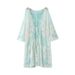 Seaside Vacation Beach Self-Tie Lace Thin Coat Embroidery_desvips.com