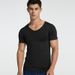 Men's Ice Silk Seamless Short T-Shirt Slim Fit Base Half Sleeve Top Inner Wear Sweat-Absorbing Shirt Summer Thin Vest_desvips.com