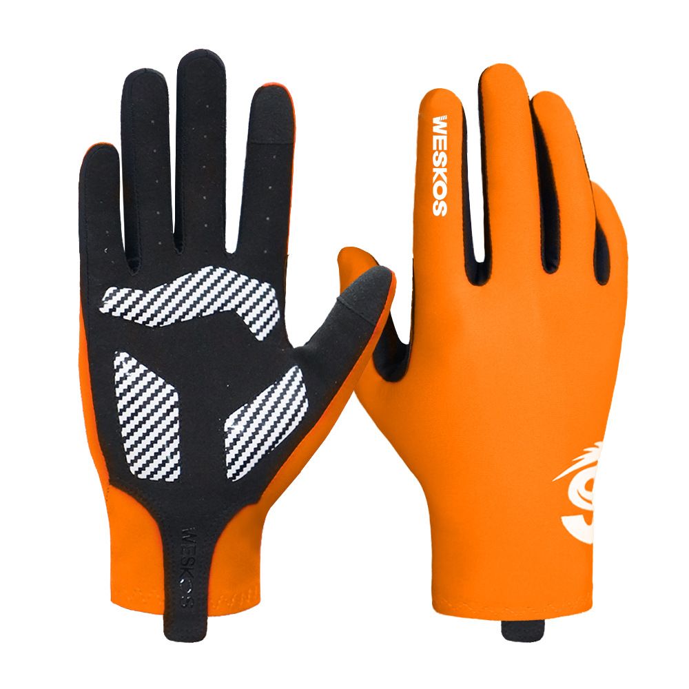 Unisex Outdoor non slip cycling gloves bicycle shock absorption full finger touch screen spring summer autumn thin silicone running fitness gloves_desvips.com
