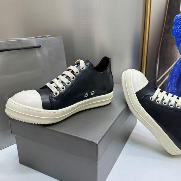 RO Low-Top 1 Black White European And American Trendy Milk Fragrance Sole Canvas Couple Minimalist Commuting Casual_desvips.com