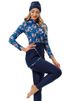 Muslim Swimsuit Long Sleeve Trousers Three Piece Conservative Sunscreen Burkini With Chest Pad_desvips.com