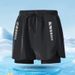 Two-Piece Suits Commerce Double Layer Swimming Trunks Men's Loose Anti Embarrassment Beach Pants Men's Large Size Trunks Hot Spring Swimwear_desvips.com