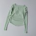 Women's Slim Fit Long Sleeve Yoga Top Quick Drying V Neck Fitness Pilates Top_desvips.com