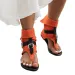 New Summer Clip Toe Roman Denim Belt Buckle Large Size High Top Herringbone Flat Boots Women Dressy Casual Sandals_desvips.com