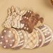 20 Easter Bunny Table Ornaments, Round Egg Rabbit Shape, Farmhouse Vintage Rope Decorative Wooden Pieces_desvips.com