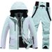 New Ski Suit Set Windproof Waterproof Breathable Snowboard Jacket Pants Outdoor Thickened Warm Double Board Unisex_desvips.com