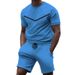 Men's Clothing round neck t-shirt short sleeve men's NK youth casual sports men's suit_desvips.com