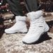 Unisex Waterproof Snow Boots With Fleece Lining, Anti-Slip Rubber Sole, Warm Winter Shoes For Men & Women, Outdoor Hiking Boots For Cold Weather_desvips.com
