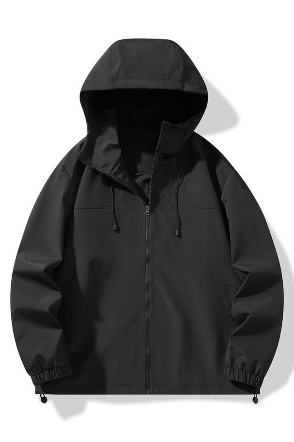 Men's Jacket Coat Spring Autumn Trendy Brand New Simple Hooded Outdoor Workwear Large Pocket Windbreaker_desvips.com