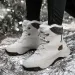 Winter Warm And Velvet Couple High Top Large Anti Slip Outdoor Snow Boots_desvips.com