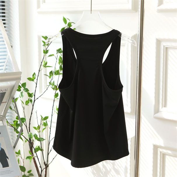 Yoga Women's Sleeveless T-shirt Summer Running Outer Wear Quick-drying Sports Racer Vest Loose Breathable Fitness Top_desvips.com