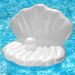 Mermaid Shell Inflatable Float - Pearl Accents & Fan-Shaped Seat (Instagrammable Pool Float For Adults Waterproof & Heavy-Duty PVC)_desvips.com
